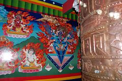 07 Tengboche Gompa Entrance Painting Of Vajrakila In Yabyum